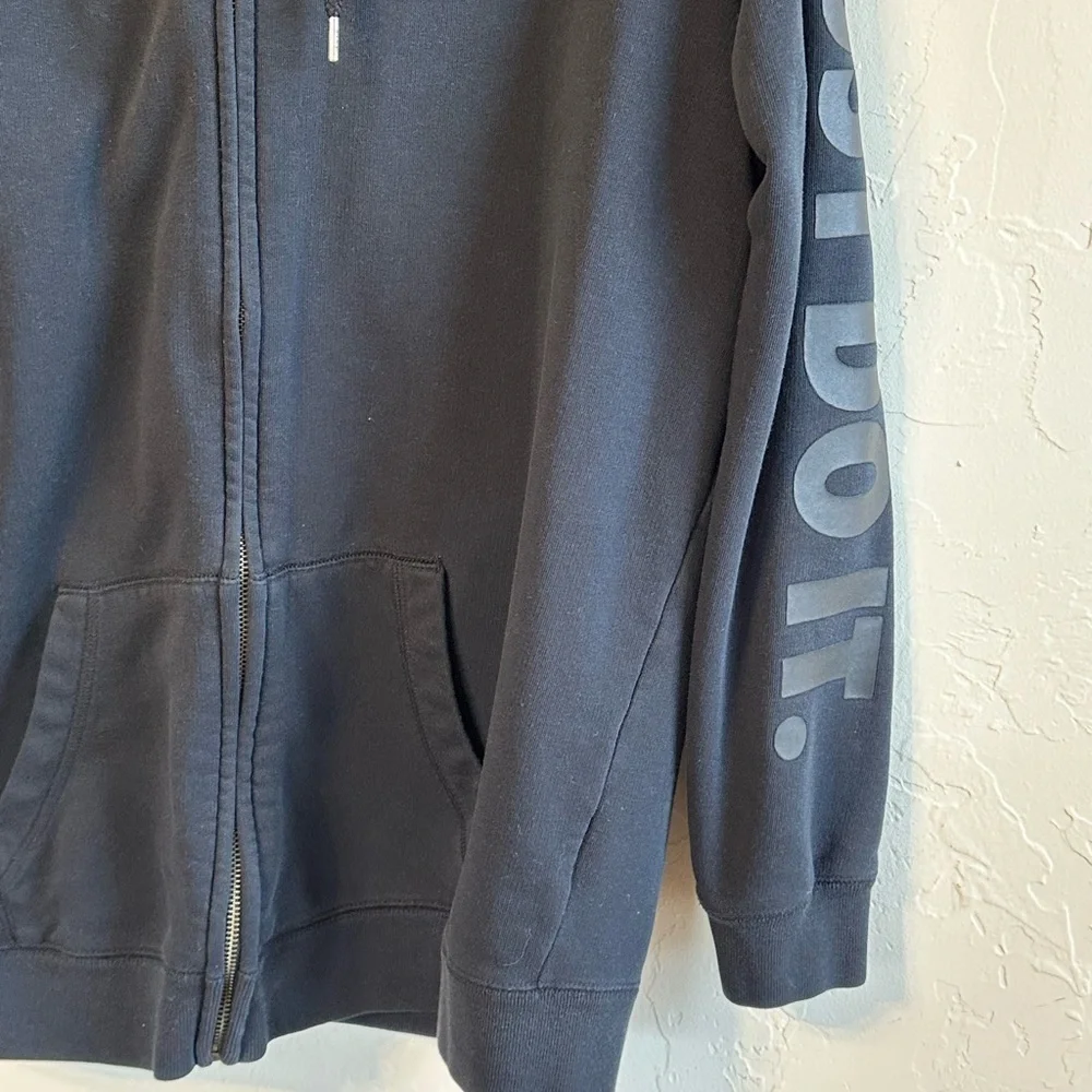 Nike Black Full Zip-Up “Just do it” Unisex Hoodie Sz M
